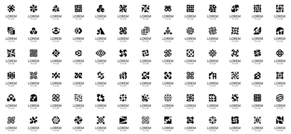 アブストラクトロゴコレクション 幾何学的な抽象ロゴ アイコンデザイン — ストックベクタ