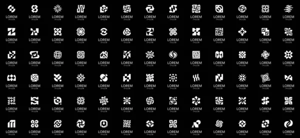 アブストラクトロゴコレクション 幾何学的な抽象ロゴ アイコンデザイン — ストックベクタ
