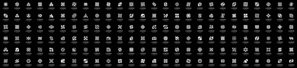 Abstrakta Logotyper Samling Geometriska Abstrakta Logotyper Ikondesign — Stock vektor