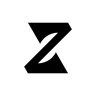 Z harfi logosu. Simge tasarımı. Şablon elementleri Geometrik soyut logolar 