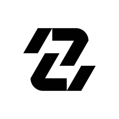 Z harfi logosu. Simge tasarımı. Şablon elementleri Geometrik soyut logolar 