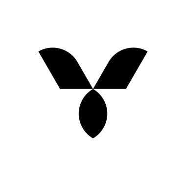 Y harfi logosu. Simge tasarımı. Şablon elementleri Geometrik soyut logolar 