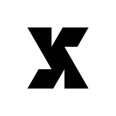X harfi logosu. Simge tasarımı. Şablon elementleri Geometrik soyut logolar 