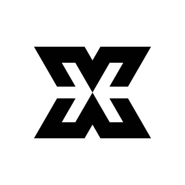 X harfi logosu. Simge tasarımı. Şablon elementleri Geometrik soyut logolar 