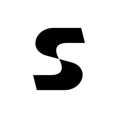 S harfi logosu. Simge tasarımı. Şablon elementleri Geometrik soyut logolar 