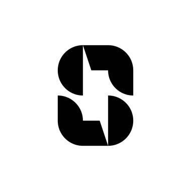 O harfi logosu. Simge tasarımı. Şablon elementleri Geometrik soyut logolar