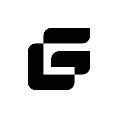 G harfi logosu. Simge tasarımı. Şablon elementleri Geometrik soyut logolar