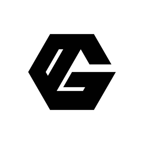Gのロゴ アイコンデザイン テンプレート要素 幾何学的抽象ロゴ — ストックベクタ