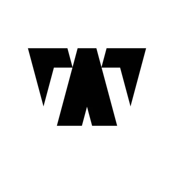 字母W标志 图标的设计 模板元素 几何抽象标识 — 图库矢量图片
