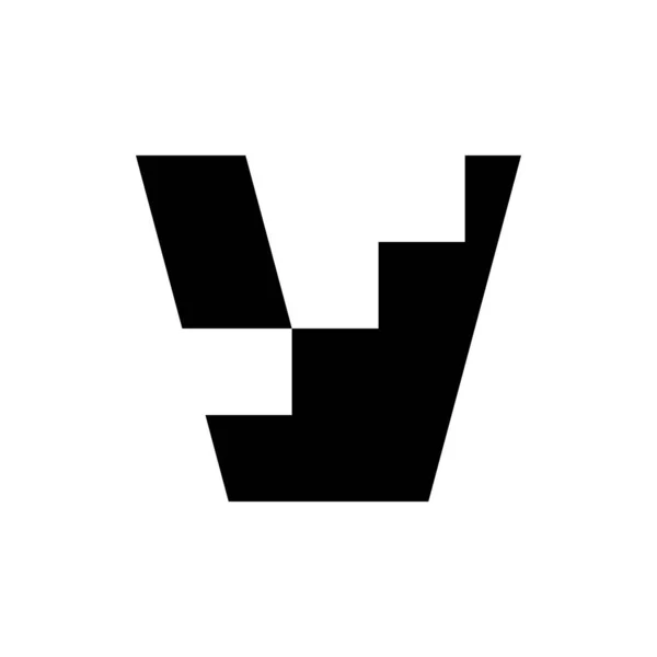 Harfi Logosu Simge Tasarımı Şablon Elementleri Geometrik Soyut Logolar — Stok Vektör