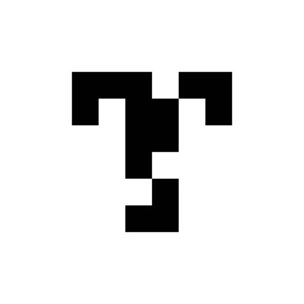 T字ロゴ アイコンデザイン テンプレート要素 幾何学的抽象ロゴ — ストックベクタ