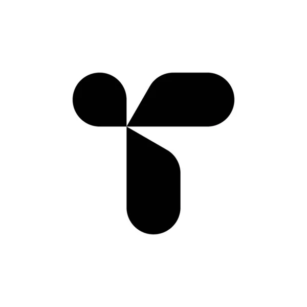Bokstav Logotyp Ikondesign Mall Element Geometriska Abstrakta Logotyper — Stock vektor