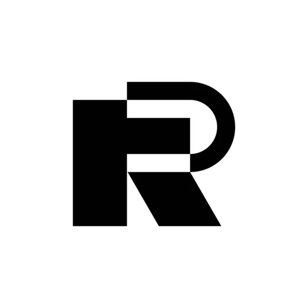 字母R标志 图标的设计 模板元素 几何抽象标识 — 图库矢量图片