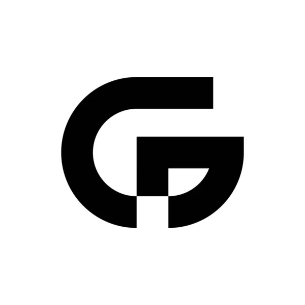 Gのロゴ アイコンデザイン テンプレート要素 幾何学的抽象ロゴ — ストックベクタ