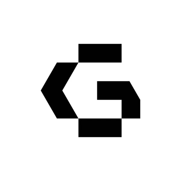 Letter Logo Icon Design Template Elements Geometric Abstract Logos — стоковый вектор