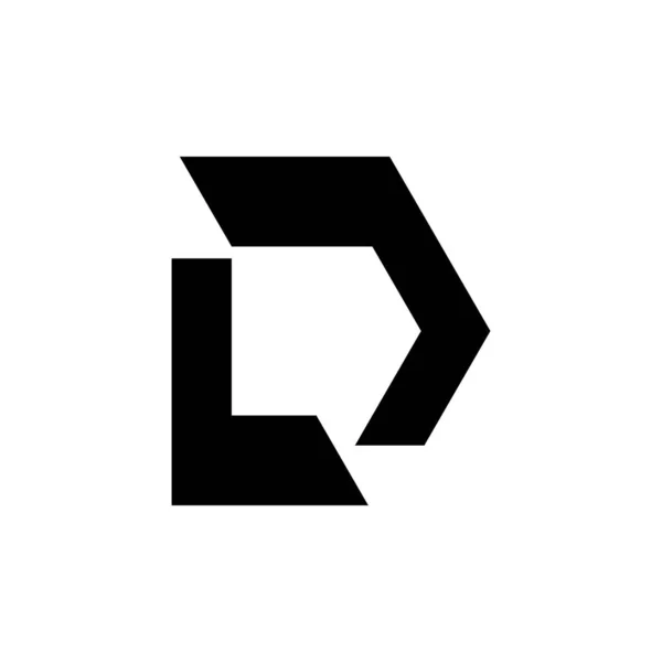 字母D标志 图标的设计 模板元素 几何抽象标识 — 图库矢量图片