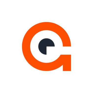 Q harfi logosu. Simge tasarımı. Şablon elementleri Geometrik soyut logolar 