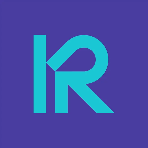 Rの文字ロゴ アイコンデザイン テンプレート要素 幾何学的抽象ロゴ — ストックベクタ