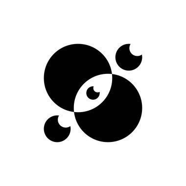 Soyut logo. Geometrik soyut logolar. Simge tasarımı