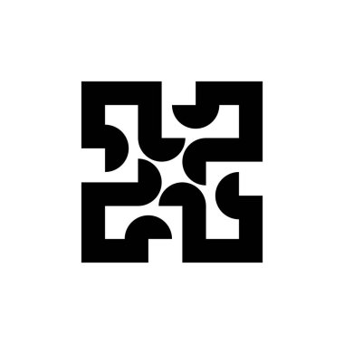 Soyut logo. Geometrik soyut logolar. Simge tasarımı