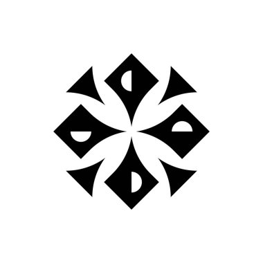 Soyut logo. Geometrik soyut logolar. Simge tasarımı