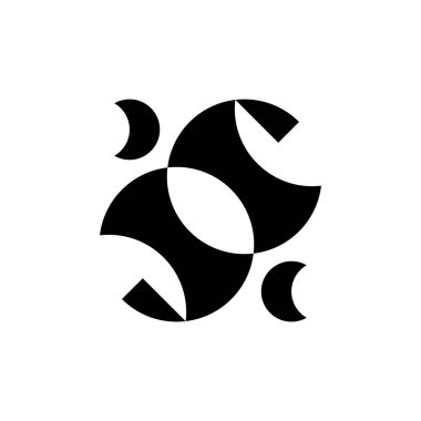 Soyut logo. Geometrik soyut logolar. Simge tasarımı