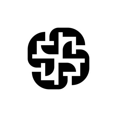 Soyut logo. Geometrik soyut logolar. Simge tasarımı