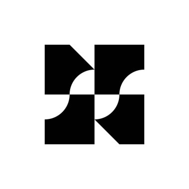 Soyut logo. Geometrik soyut logolar. Simge tasarımı