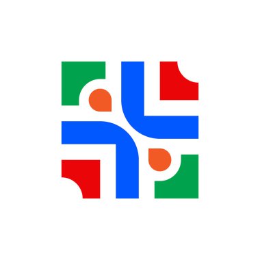 Soyut logo. Geometrik soyut logolar. Simge tasarımı