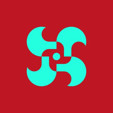 Soyut logo. Geometrik soyut logolar. Simge tasarımı