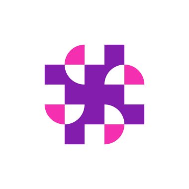 Soyut logo. Geometrik soyut logolar. Simge tasarımı