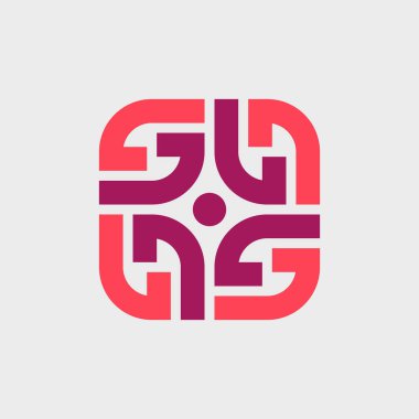 Soyut logo. Geometrik soyut logolar. Simge tasarımı