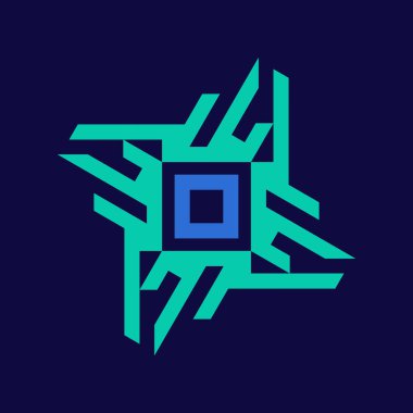 Soyut logo. Geometrik soyut logolar. Simge tasarımı