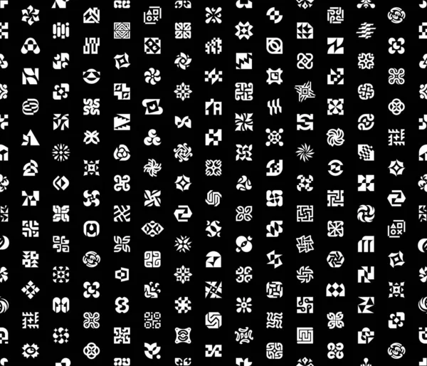 Seamless Pattern Abstract Logos Geometric Abstract Logos Icon Design — Stock Vector