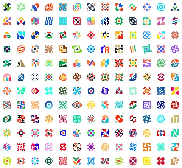 Abstracte Logos Collectie Geometrische Abstracte Logos Icoon Ontwerp — Stockvector