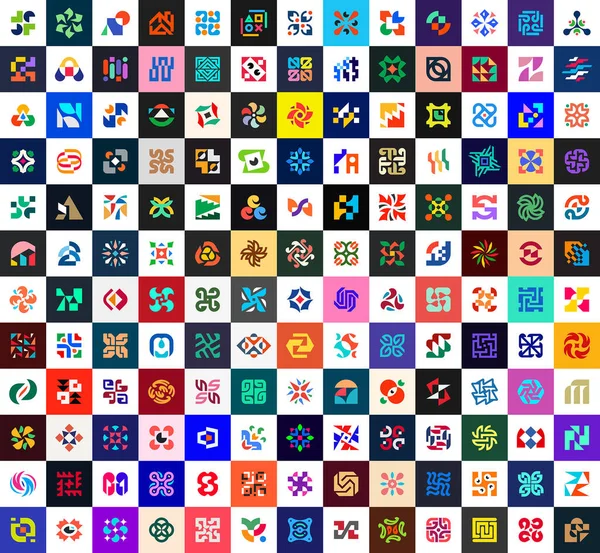 Abstracte Logos Collectie Geometrische Abstracte Logos Icoon Ontwerp — Stockvector