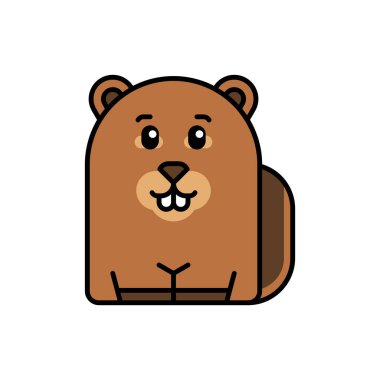 Kunduz ikonu. Simge tasarımı. Şablon elementleri Düz biçim