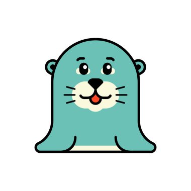 Simgeyi mühürle. Simge tasarımı. Şablon elementleri Düz biçim