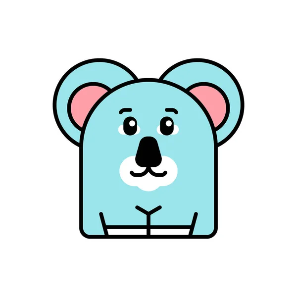 Koala Icon Icon Design Template Elements Flat Style — Stockový vektor