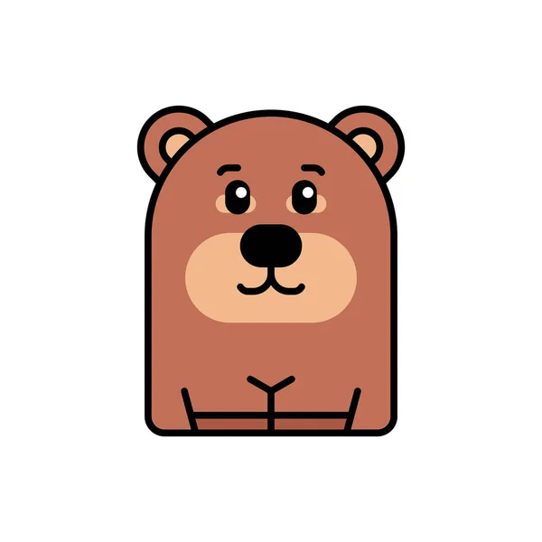 Icono Del Oso Diseño Iconos Elementos Plantilla Estilo Plano — Vector de stock