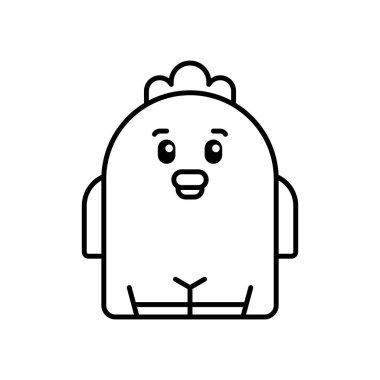 Piliç simgesi. Simge tasarımı. Şablon elementleri Düz biçim