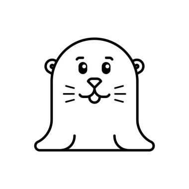 Simgeyi mühürle. Simge tasarımı. Şablon elementleri Düz biçim