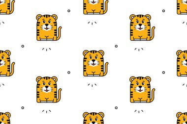 Kaplanlarda kusursuz desen. Simge tasarımı. Şablon ögeleri