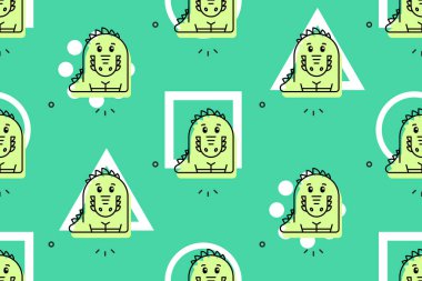 Timsahlarda kusursuz desen. Simge tasarımı. Şablon ögeleri