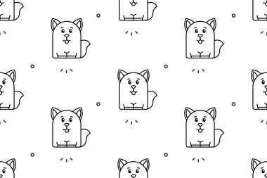 Köpeklerde kusursuz desen. Simge tasarımı. Şablon ögeleri