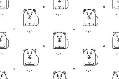 Kunduzlarda kusursuz bir düzen var. Simge tasarımı. Şablon ögeleri