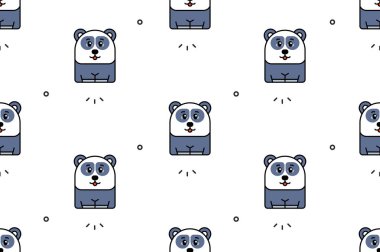 Pandalarla kusursuz desen. Simge tasarımı. Şablon ögeleri