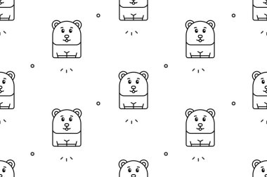 Pandalarla kusursuz desen. Simge tasarımı. Şablon ögeleri