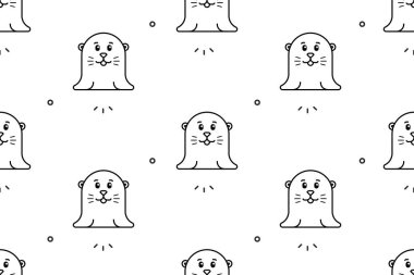 Seal 'da kusursuz desen var. Simge tasarımı. Şablon ögeleri