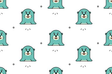 Seal 'da kusursuz desen var. Simge tasarımı. Şablon ögeleri